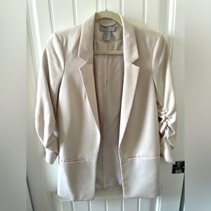 H&M Cream 3/4 Sleeved Blazer